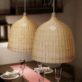 Boho Rattan Pendant Light for Dining Room