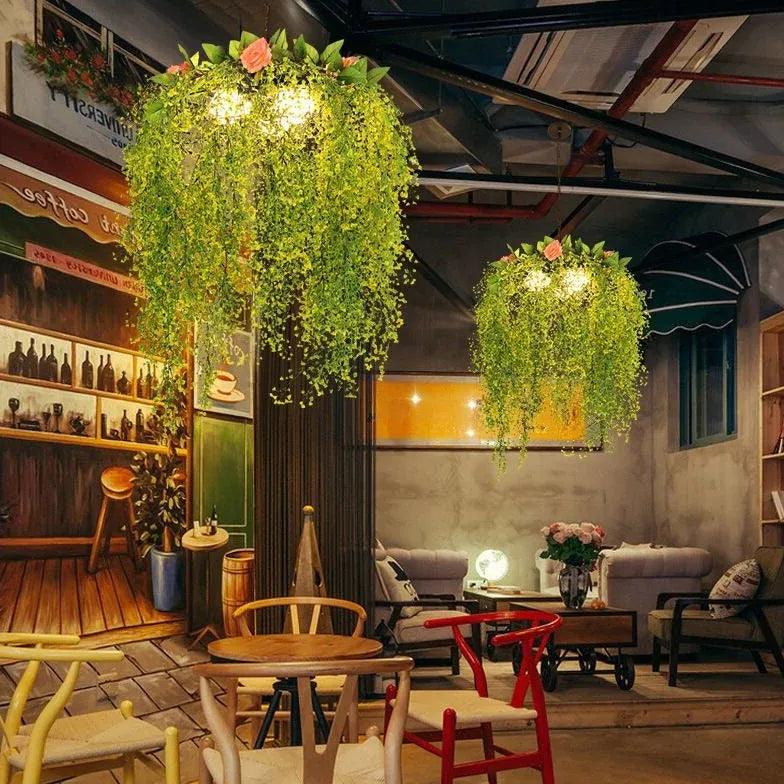 Green Plant Themed Decorative Lighting Fixture - Clowas