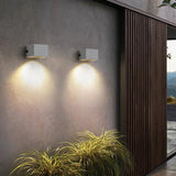 White Square Outdoor Up and Down Lights - Clowas