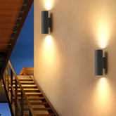 Textured Cylinder Outdoor Up and Down Wall Lights - Clowas