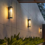 Striped Column Glass Outdoor Wall Lights - Clowas