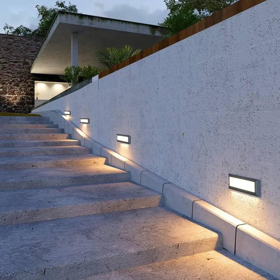 Recessed Garden Wall Lights Black - Clowas