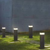 Rectangular Black Modern Bollard Lights - Clowas