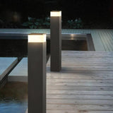 Rectangular Black Modern Bollard Lights - Clowas