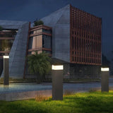 Rectangular Black Modern Bollard Lights - Clowas