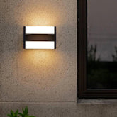 Warm White Rectangular Outdoor Up and Down Wall Lights - Clowas