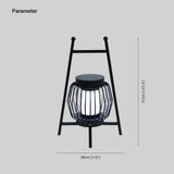 Lantern Black Solar Outdoor Floor lamps - Clowas