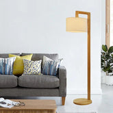 Oval Shaped Soft Light Wooden Floor Lamp - Clowas