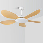 White Wooden Fan with Light - Clowas