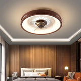 Round Border Wooden Ceiling Fan with Light - Clowas