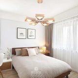 Multi-Arm Trapezoid Bedroom Wooden Pendant Light - Clowas