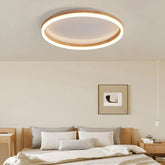 Hollow Ring Bedroom Wooden Flush Ceiling Lights - Clowas