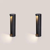 Cylindrical Reflection Black Bollard Lights - Clowas