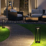 Black Solar LED Sensor Bollard Light for Garden
