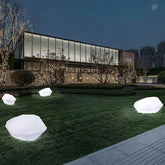 Waterproof Solar Glowing Polyhedron Stone Floor Lamps