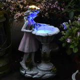 Pink Fairy Girl Garden Outdoor Lights - Clowas