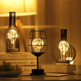 Small Black LED Iron Table Lamp