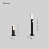 Minimalist Waterproof Acrylic Black Bollard Lights