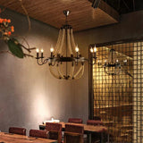 Rope Structure Vintage Candle Holder Chandelier - Clowas