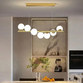 Luxury Linear Multi Head White Glass Pendant Light