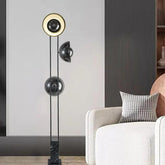 Modern Black Marble Floor Lamp for Living Room
