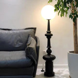 Black Retro Roman Column Floor Lamp