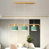 Segmented Layout Dining Room Wooden Pendant Light - Clowas