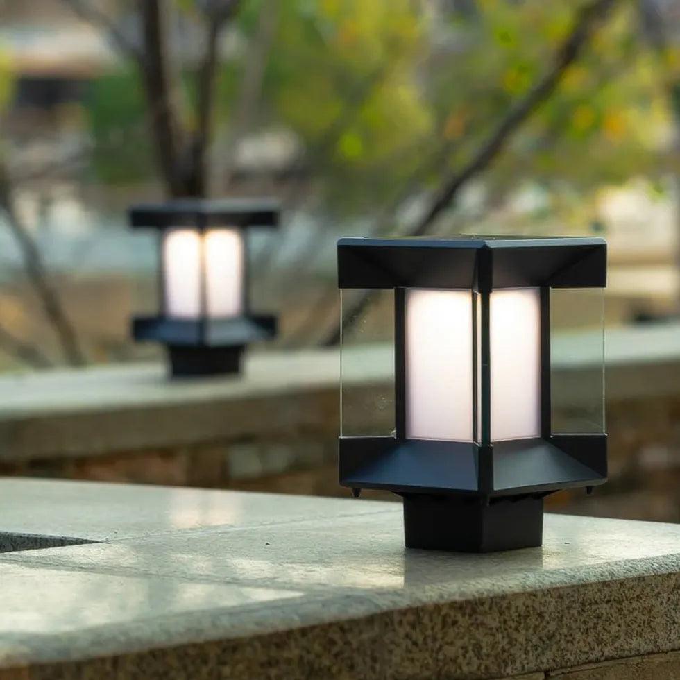 Square Solar Outdoor Pillar Lights - Clowas