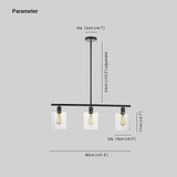 Square Transparent Black Industrial Chandelier - Clowas