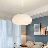 White Round Lampshade Modern Pendant Light - Clowas