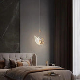 Swan Shape Modern Minimalist Bedroom Pendant Light - Clowas