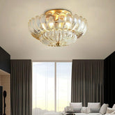 Thick Glass Flush Mount Ceiling Light for Living Room