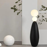 Minimalist Black Gourd Glass Globe Floor Lamp