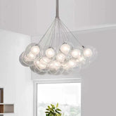 Glass Ball Cluster Pendant Light with Nordic Design