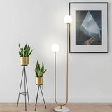 Tall Floor Lamps For Living Room Gold Glass Globe Design