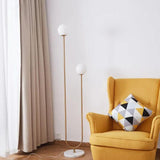 Tall Floor Lamps For Living Room Gold Glass Globe Design