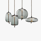 Smoked Glass Pendant Lights for Modern Dining Room