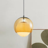 Vintage Glass Orb Pendant Light for Dining Room