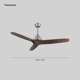 Three-blade wooden vintage dining room fan light - Clowas