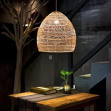 Weaving Dining Room Rattan Pendant Light - Clowas