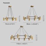 Luxury Round Gold Chandelier Light For Living Room