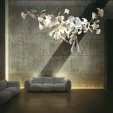 White Leaf-Shaped Modern Pendant Light - Clowas