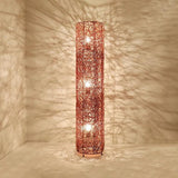 White Retro Rattan Woven Floor Lamp - Clowas