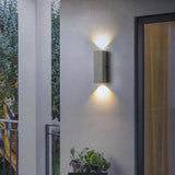 White Square Outdoor Up and Down Lights - Clowas