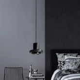 Industrial Black Hole Pendant Light with Cord