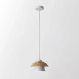 Simple Macaron Wood Pendant Light For Bedroom