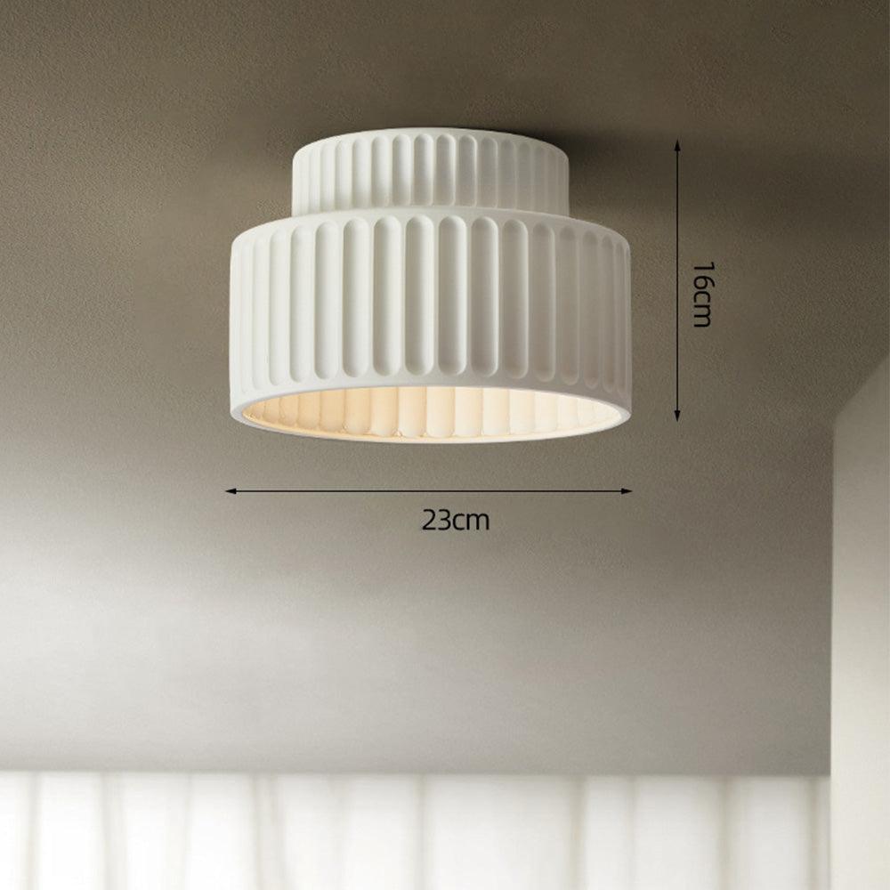 Modern White Wrinkled E27 Ceiling Light