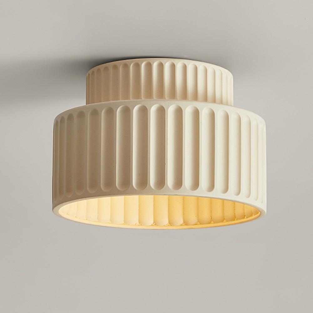 Modern White Wrinkled E27 Ceiling Light
