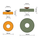 Nordic Green Glass Flush Mount Ceiling Light for Bedroom