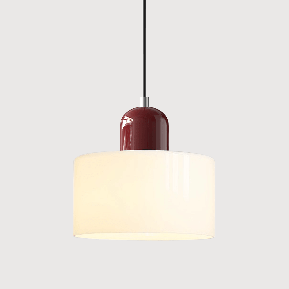 Cream Style Round Glass Light Fitting Pendant